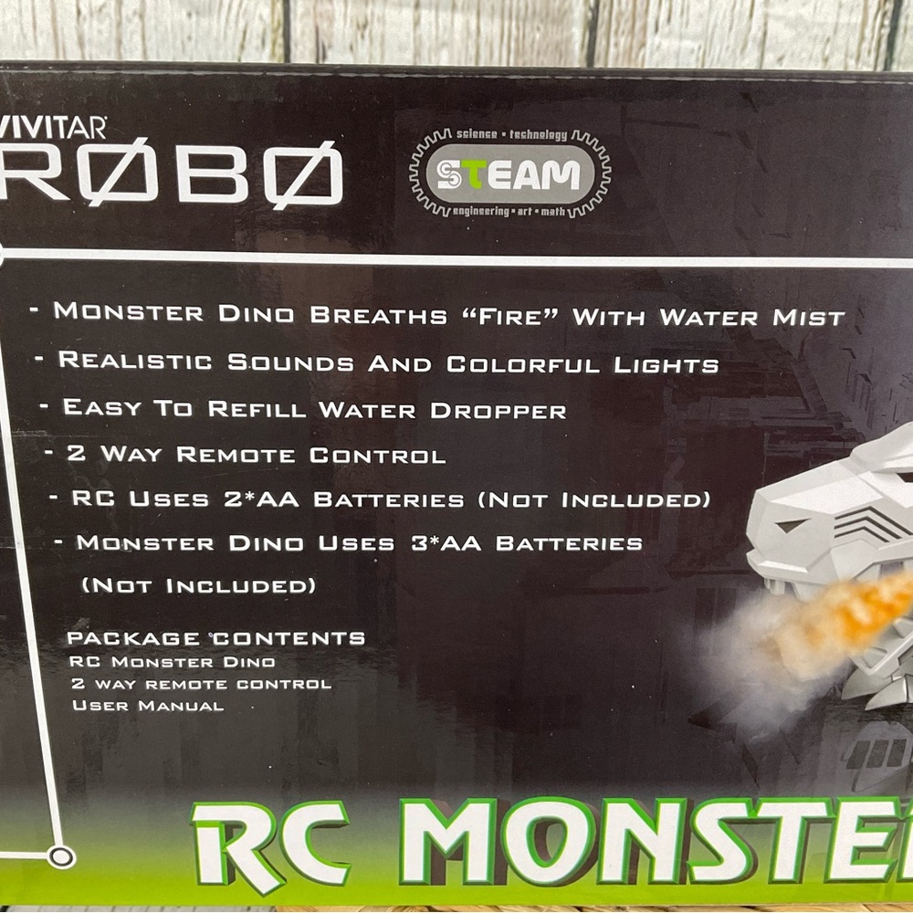 Vivitar Robo RC Monster Dino Fire Breathing Remote Control Dinosaur New - Picture 7 of 8